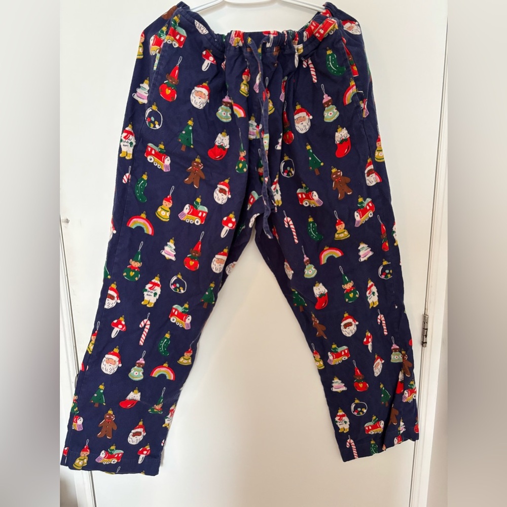 Hanna Andersson Women’s Navy Holiday Print Pajama Pants - Size XL